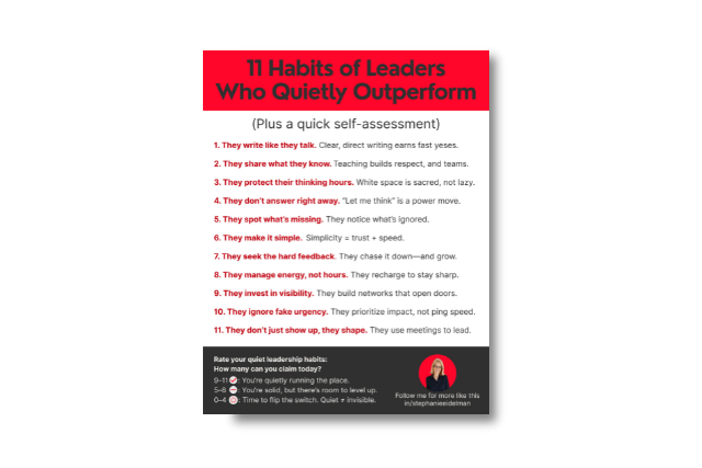 11 Habits of Leaders Who Quietly Outperform